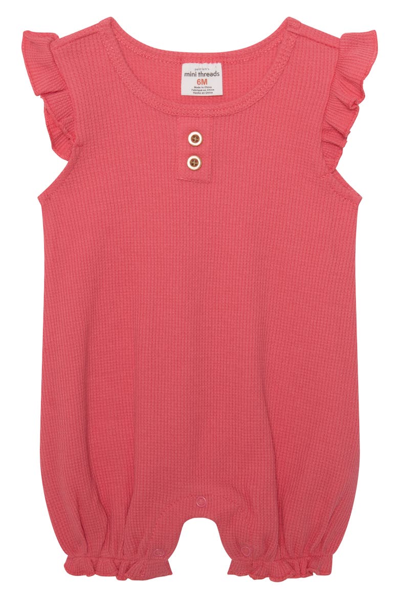 2-Rompers, Knit Short Sleeve Tee & Shorts Set, Alternate, color, STRAWBERRY
