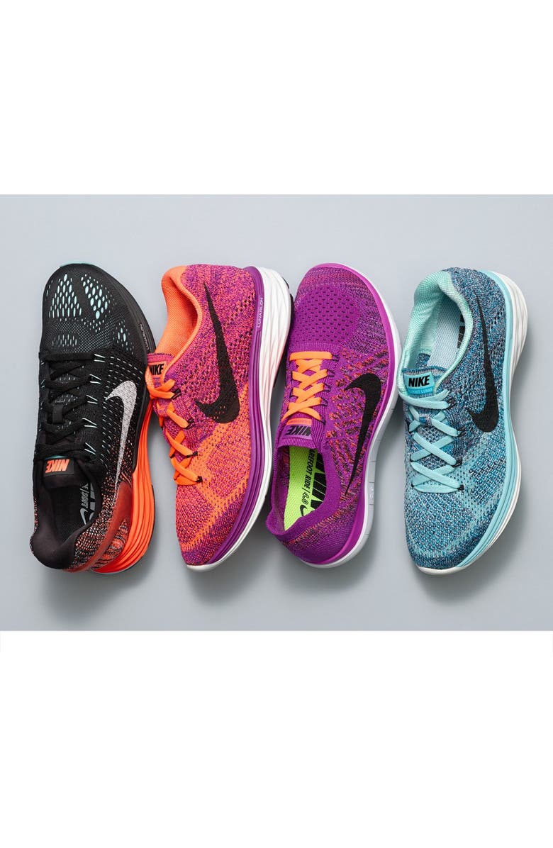 Nike 'Flyknit Lunar 3' Running Shoe, Main, color,