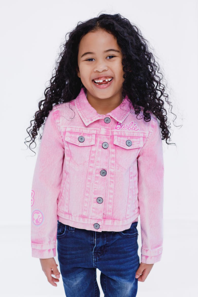 Glitter Denim Jacket, Alternate, color, Acid Wash Pink