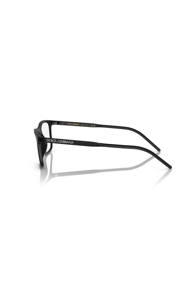 Dolce&Gabbana 55mm Rectangle optical glasses, Alternate, color, Black