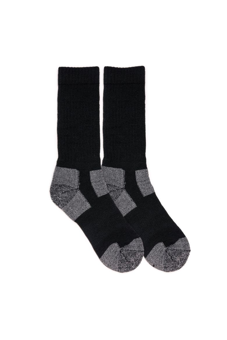 Men's Work Wear Steel Toe Crew Socks, 2 Pair Pack, Main, color, Black