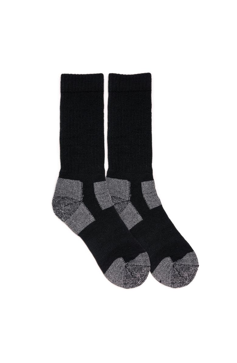 Ruff N Tuff Men's Work Wear Steel Toe Crew Socks, 2 Pair Pack, Main, color, Black