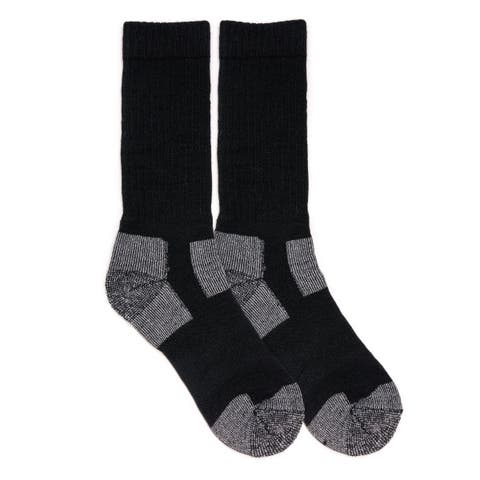 Men's Work Wear Steel Toe Crew Socks, 2 Pair Pack