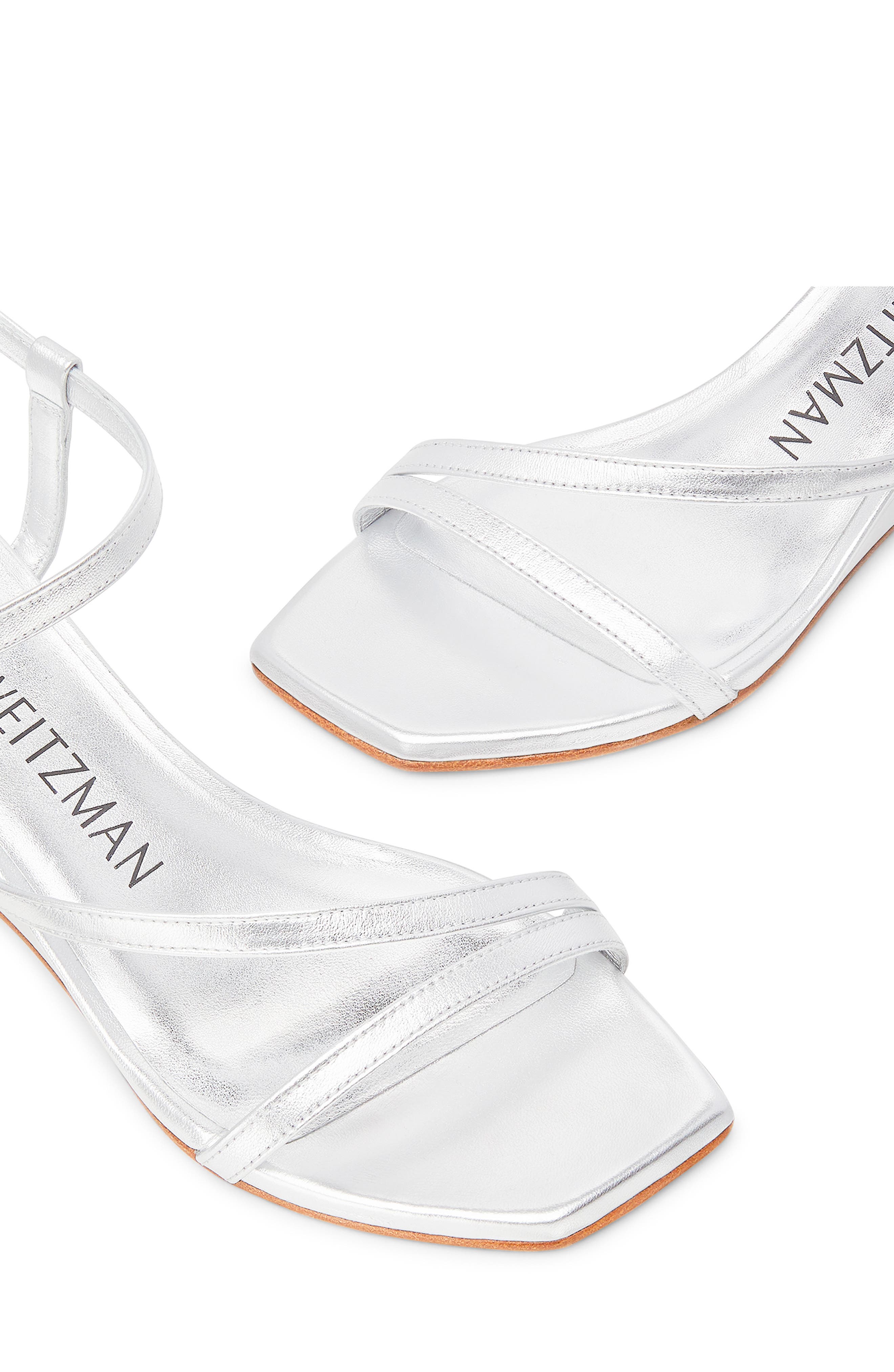 Stuart Weitzman Oasis 50 Wedge Sandal, Alternate, color, Silver