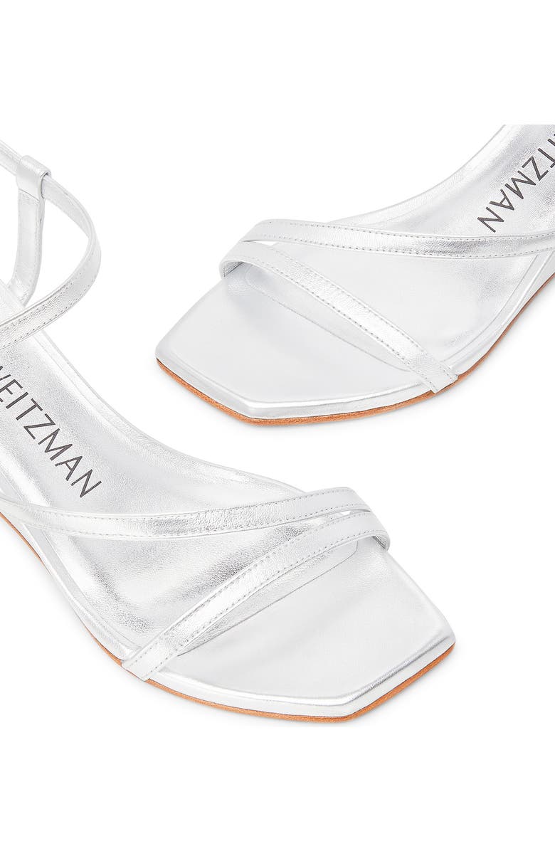 Stuart Weitzman Oasis 50 Wedge Sandal, Alternate, color, Silver