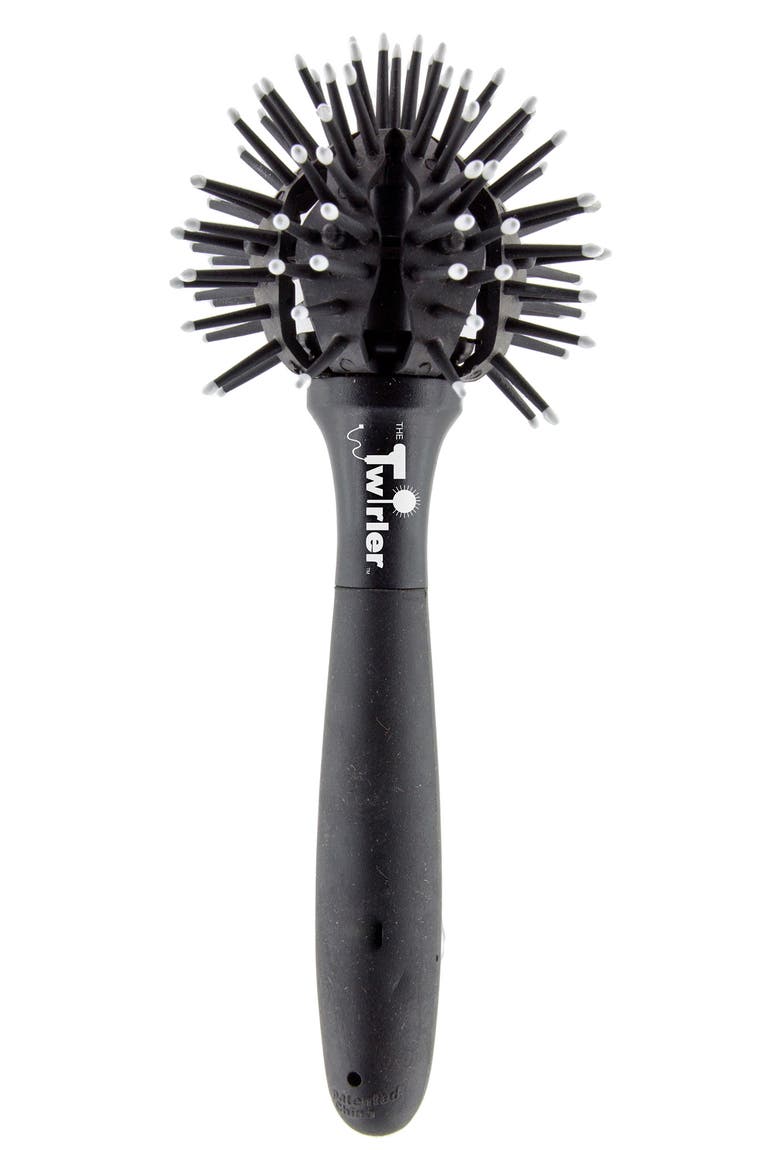 Small Twirler Brush, Main, color, BLACK