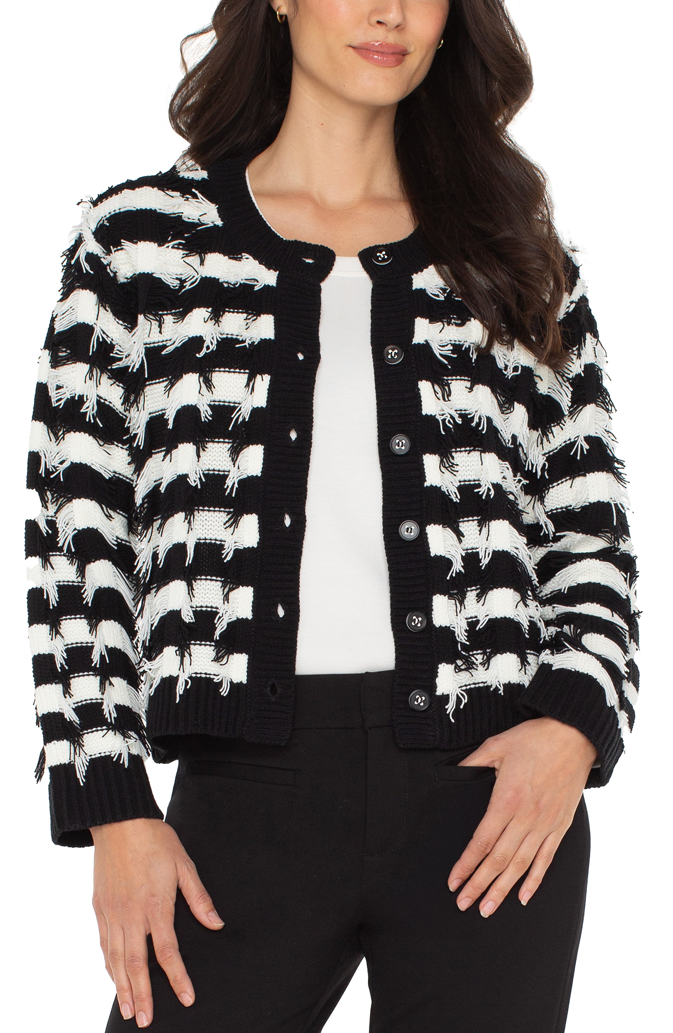 selected BLACK WHITE STRIPE