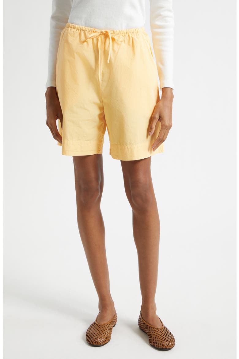 Kyoto Drawstring Waist Cotton Shorts, Main, color, ZEST
