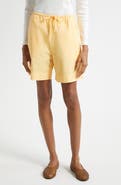 LESET Kyoto Drawstring Waist Cotton Shorts