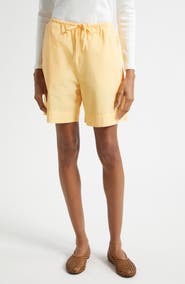 LESET Kyoto Drawstring Waist Cotton Shorts