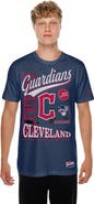 New Era Men's New Era Navy Cleveland Guardians Oversized Throwback Distressed T-Shirt