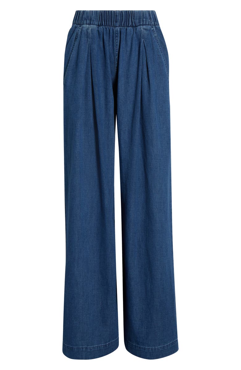 Marine Layer Allison Pull-On Wide Leg Denim Pants, Alternate, color, Medium Wash