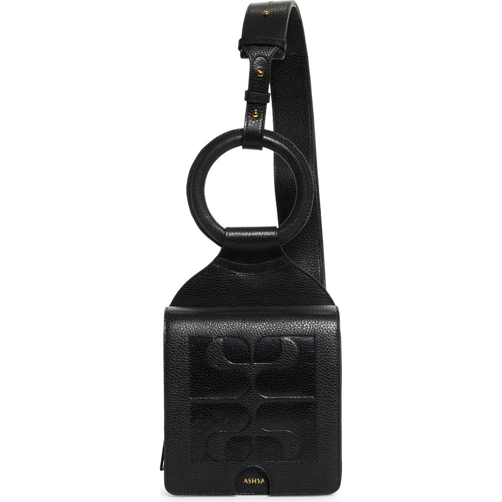 ASHYA ASHYA MINI SHEMA EMBOSSED LEATHER SLINGBACK BAG