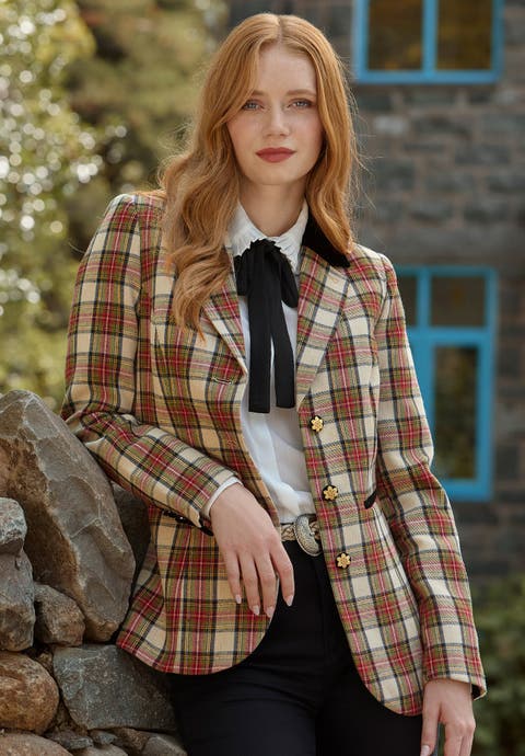 Holiday Plaid Blazer (plus)