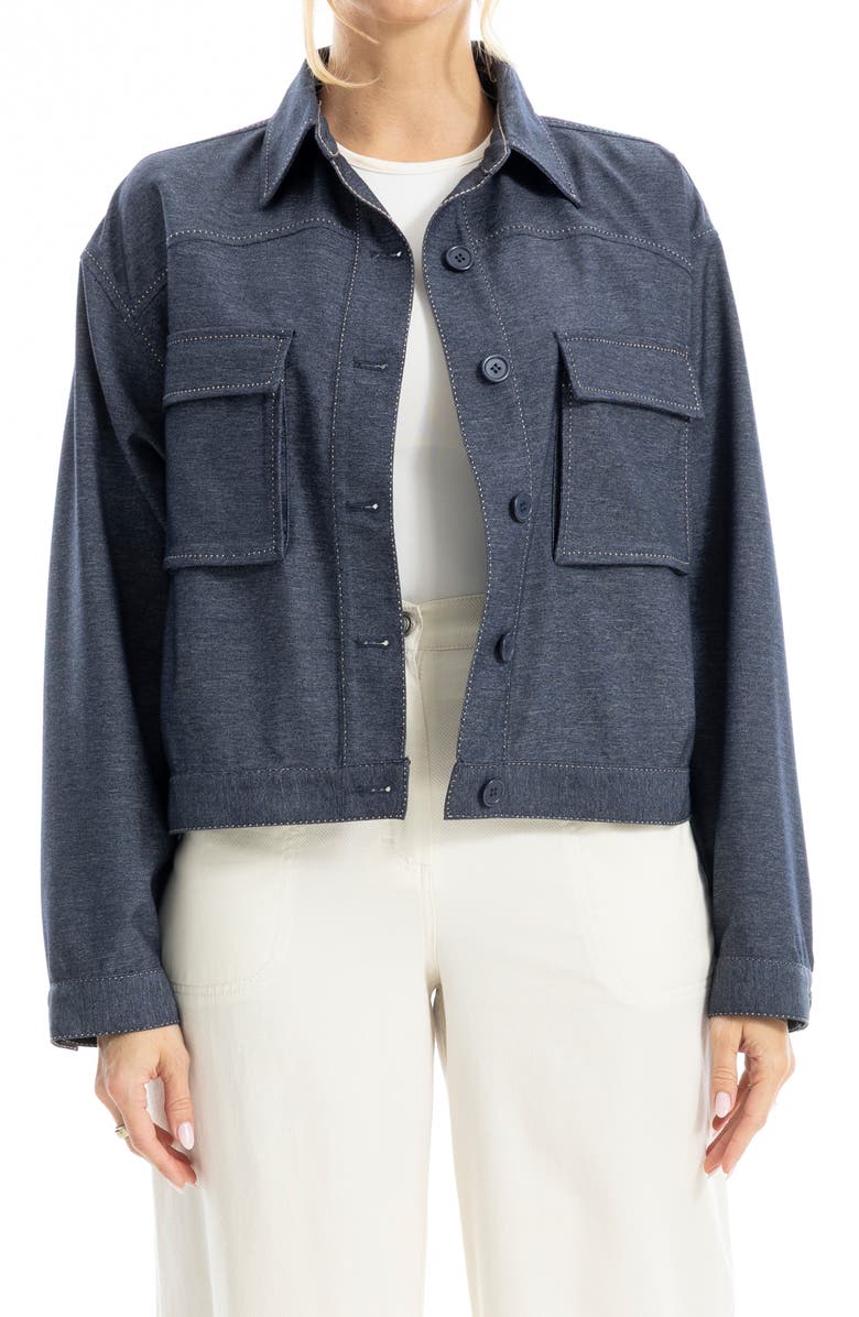 MAX STUDIO Knit Jacket, Alternate, color, Indigo