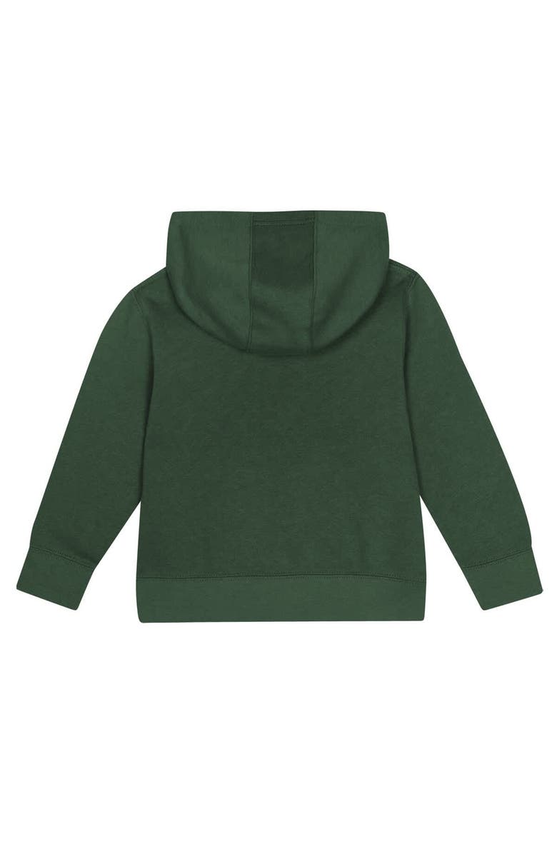 Nike Toddler Nike Hunter Green Milwaukee Bucks Team Logo 2-Piece Club Fleece Hoodie & Sweatpants Set, Alternate, color, Hunter Green