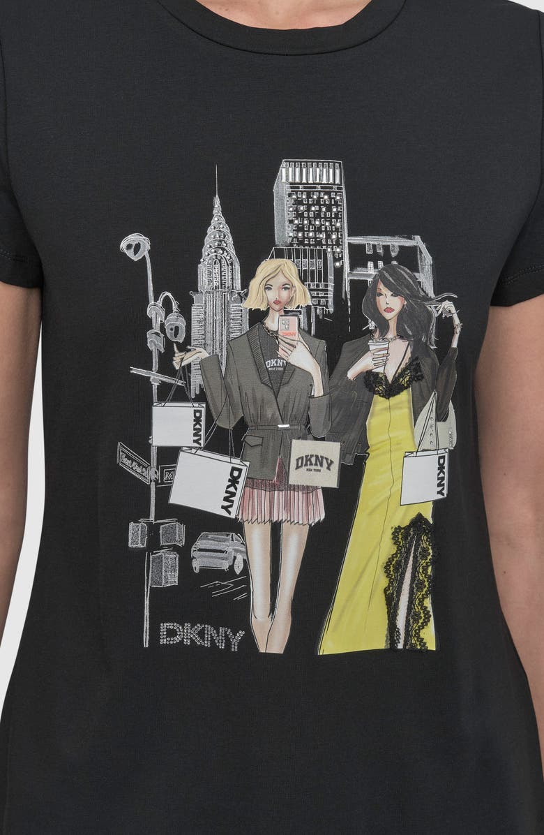 DKNY Chrysler Conversational Graphic T-Shirt, Alternate, color, 