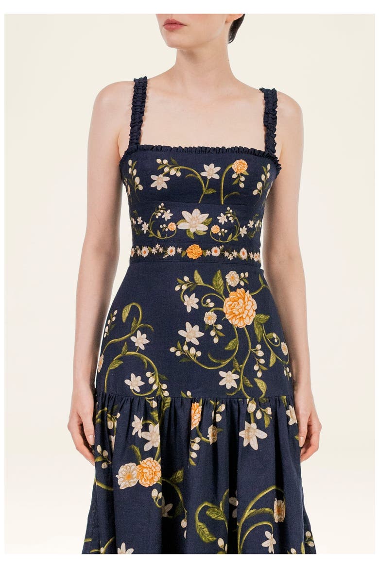 Nispero Valle Midi Dress, Alternate, color, Multicolor