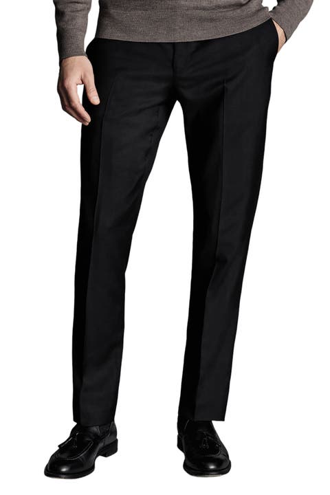 Slim Fit Natural Stretch Twill Suit Pants