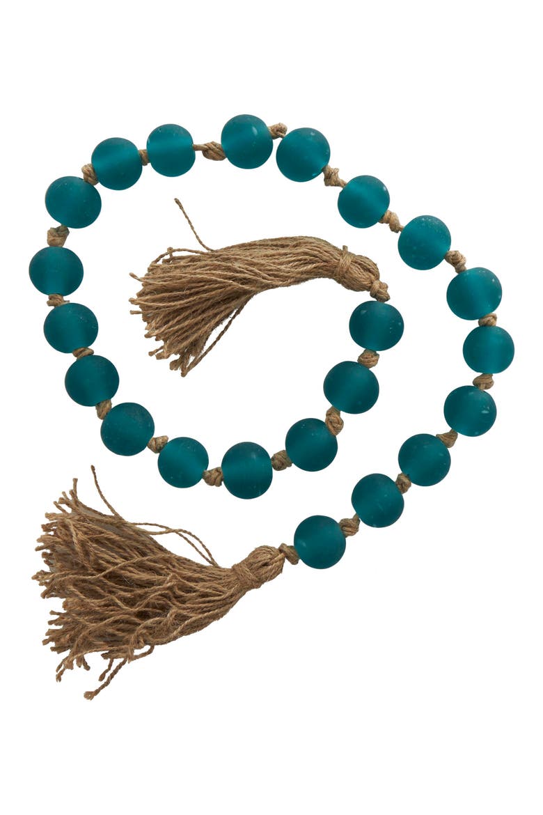 Bohemian Glass Beaded Tassel Garland, Main, color, TEAL