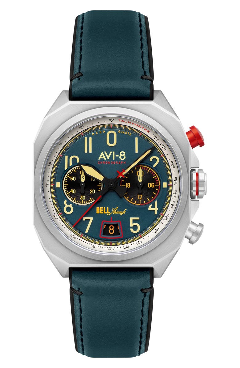 AVI-8 Bell X-1 Machbuster Chronograph Watch, 41mm, Main, color, Blue