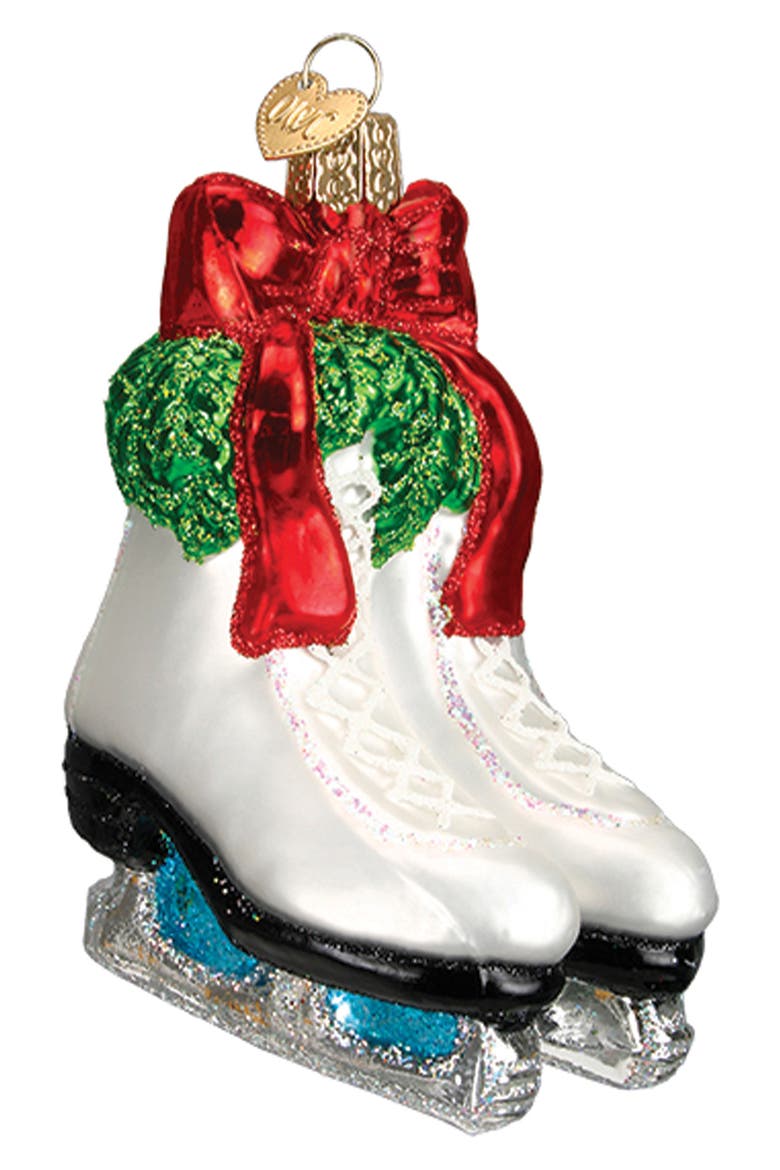 Holiday Skates Christmas Ornament, Main, color, WHITE MULTI