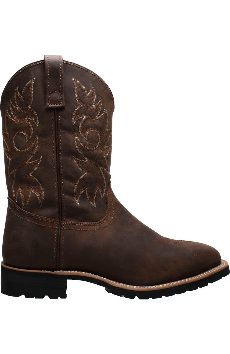 AdTec 12" Steel Toe Work Western Boots, Alternate, color, Dark Brown