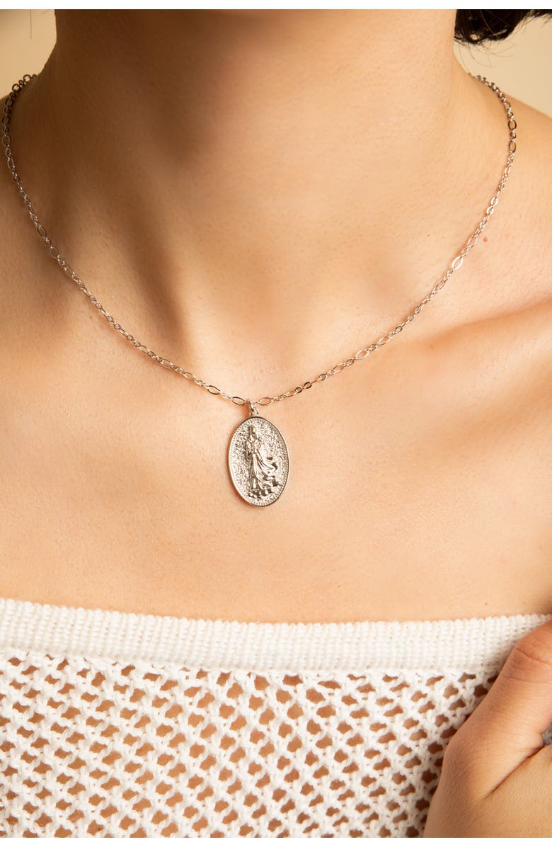 Seven Saints Quan Yin Goddess of Compassion & Mercy Necklace, Alternate, color, White