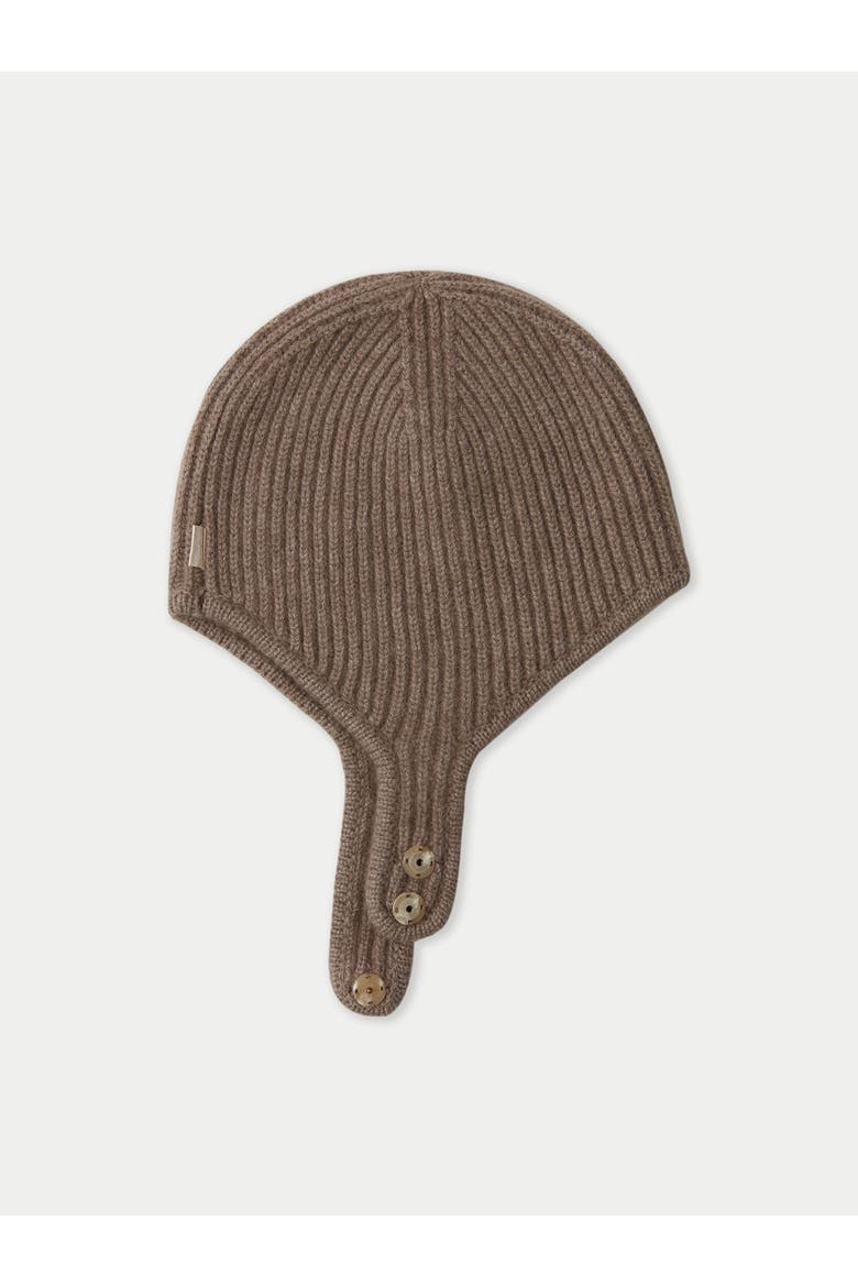 Knitted Aviator Cap, Main, color, taupe