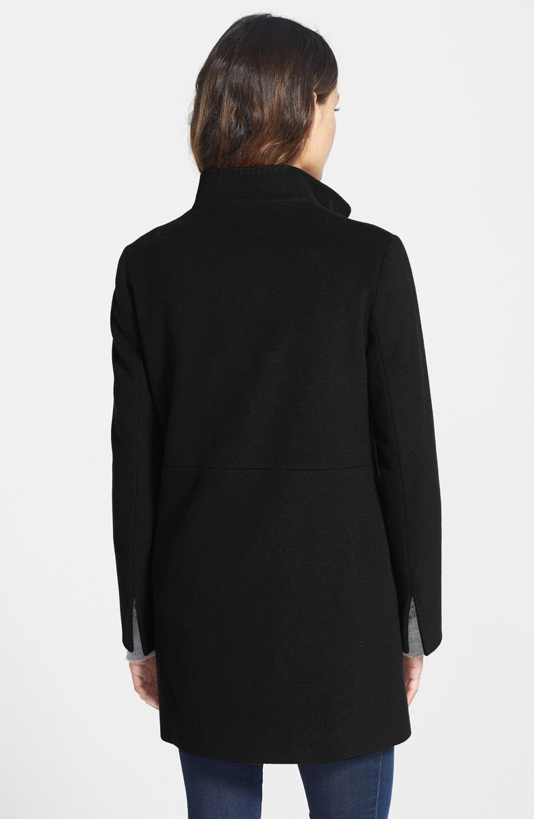 Cinzia Rocca DUE Stand Collar Wool Blend Coat, Alternate, color, 