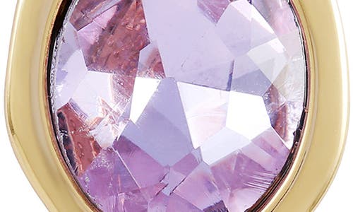 T Tahari Oval Crystal Earrings In Purple