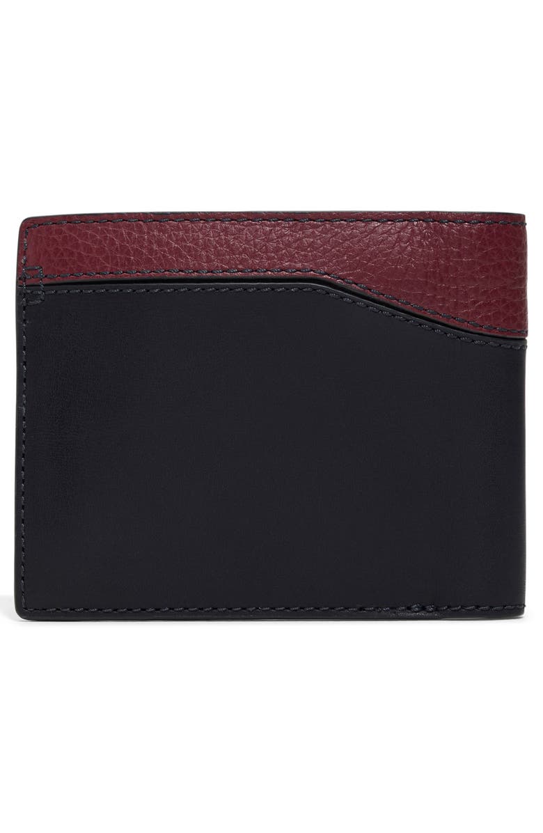 Brooks Brothers Cayman Leather Wallet, Alternate, color, Navy