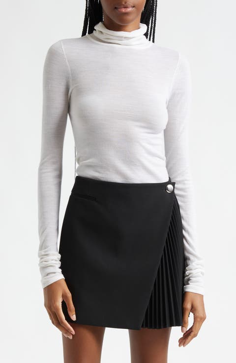Jo Cotton Blend Turtleneck Top
