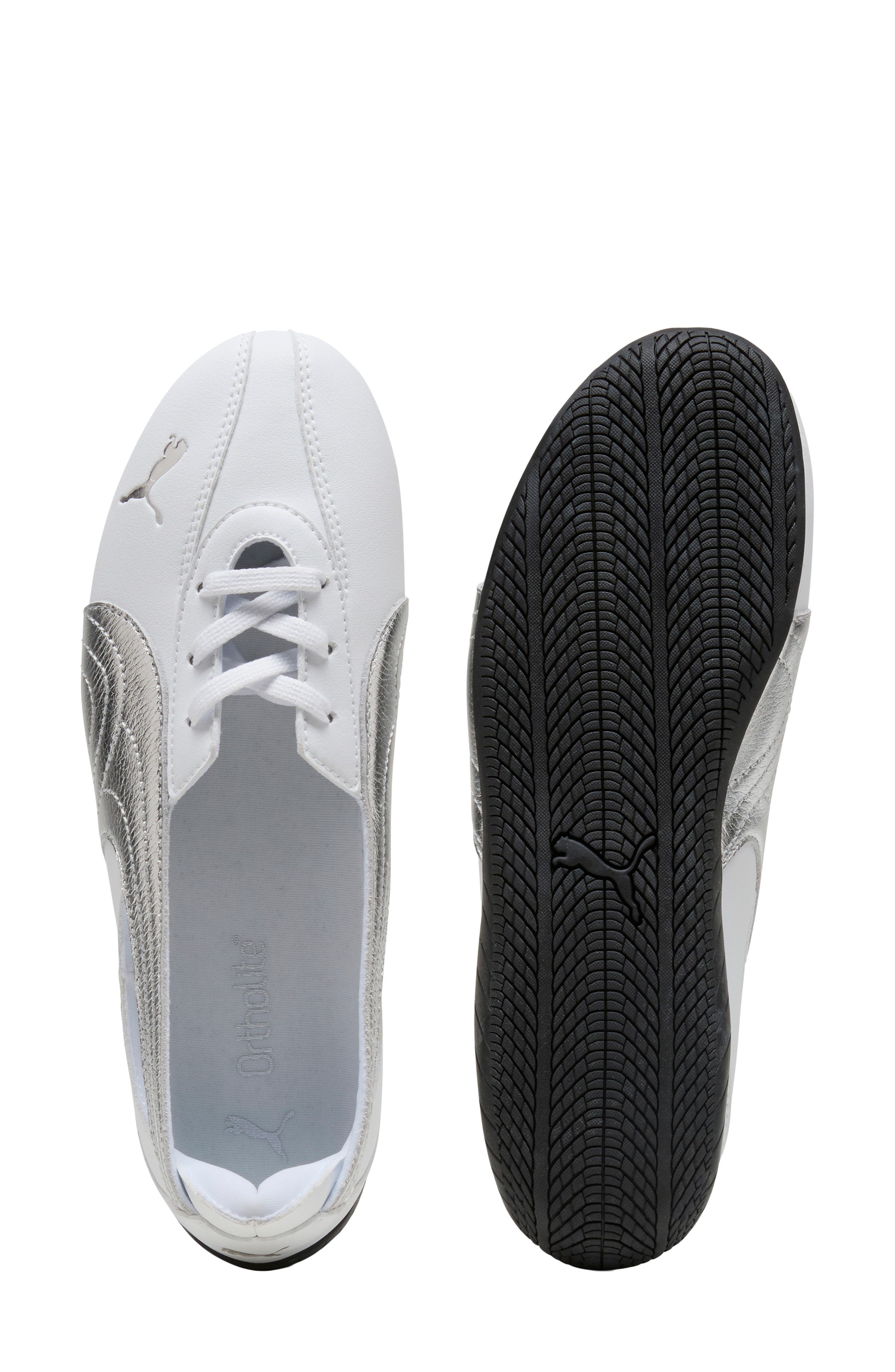 Speedcat Ballet Nova Metallic Sneaker, Alternate, color, PUMA WHITE/ PUMA BLACK