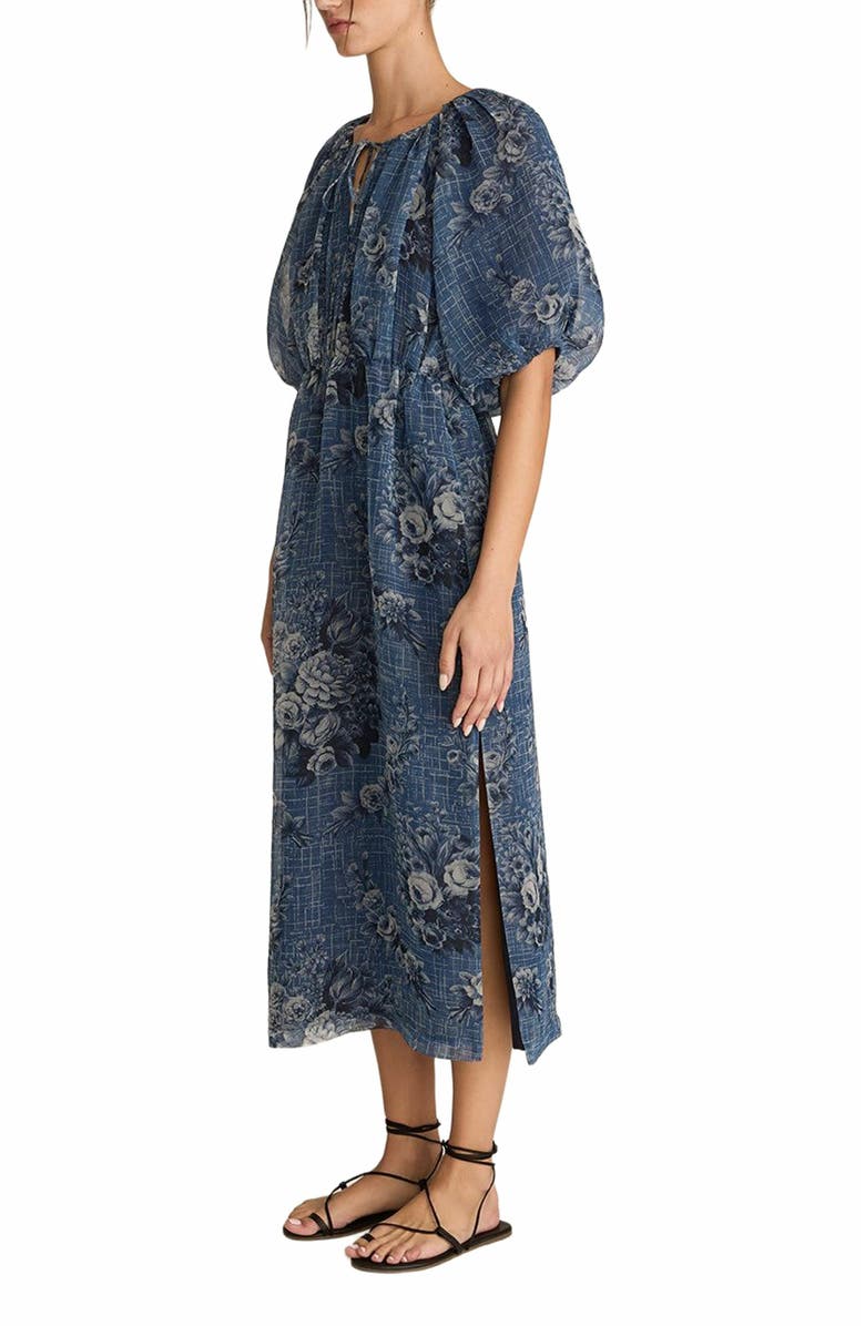 Rebecca Taylor Emblem Fleur Bubble Pencil Dress, Alternate, color, Dusk Combo