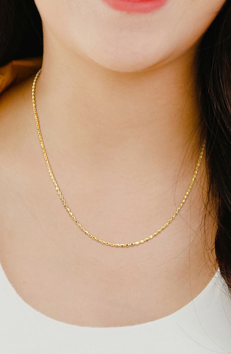 DELMAR 1.8mm Oval Ball Chain Necklace, Alternate, color, Gold