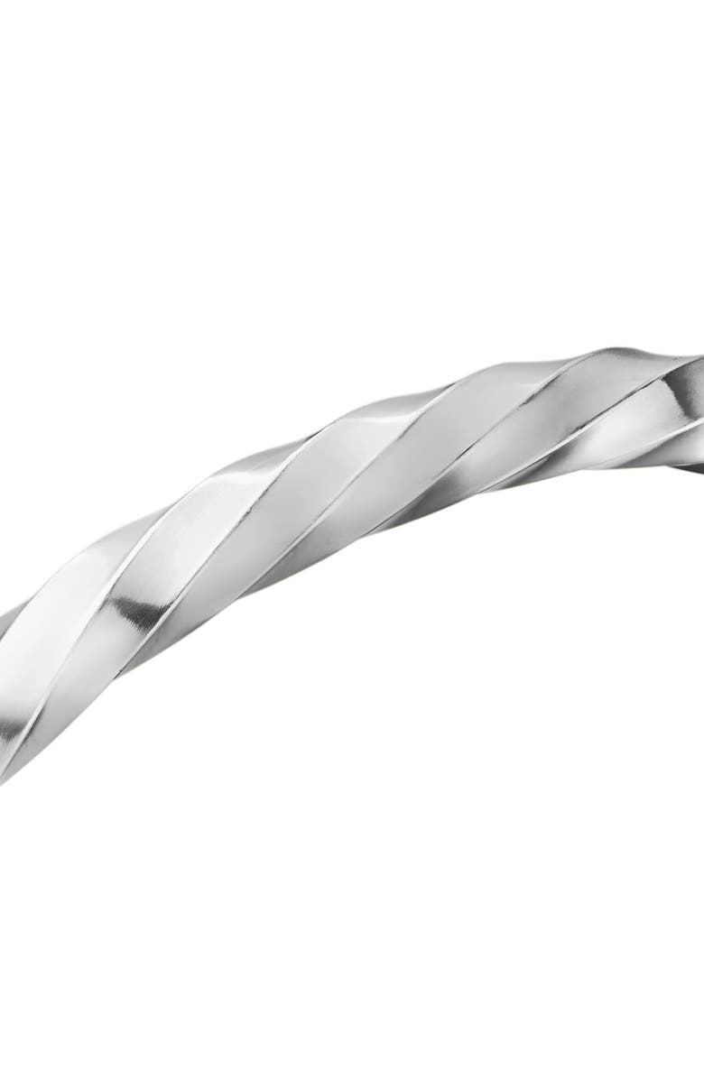 David Yurman Cable Edge Cuff Bracelet in Recycled Sterling Silver, 5.5mm, Alternate, color, Sterling Silver Recycled