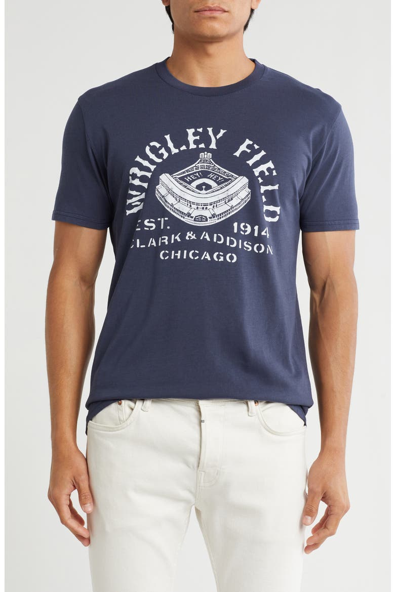 Wrigley Stadium Graphic T-Shirt, Main, color, NAVY