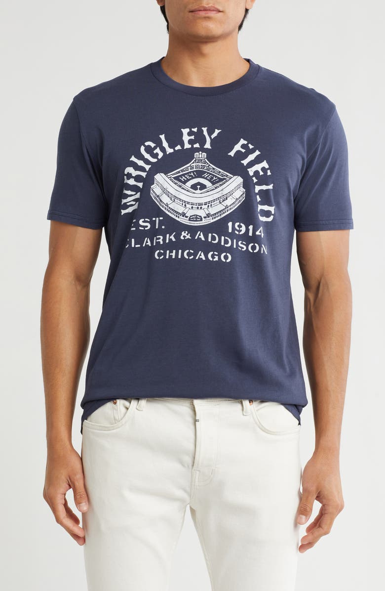 American Needle Wrigley Stadium Graphic T-Shirt, Main, color, Navy