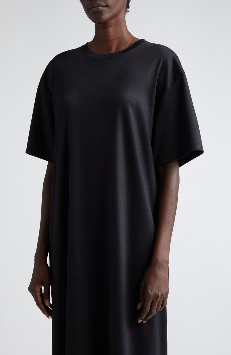 The Row Amo Relaxed Wool Maxi T-Shirt Dress, Alternate, color,