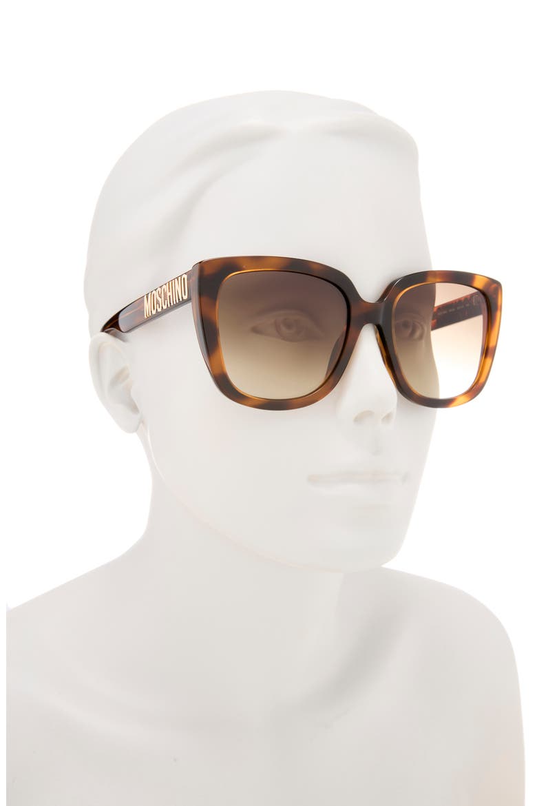 55mm Square Sunglasses, Alternate, color, HAVANA