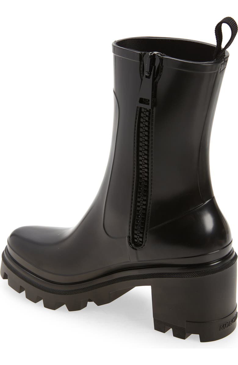 Moncler Loftgrip Block Heel Waterproof Rain Boot, Alternate, color,