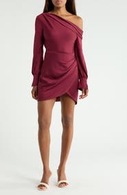 Simkhai Cameron One-Shoulder Long Sleeve Dress