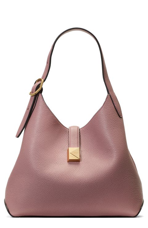 deco pebbled leather shoulder bag