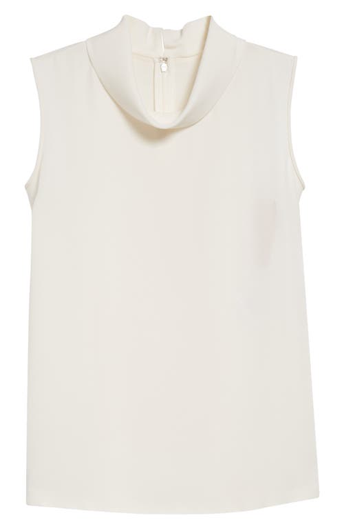 Valentino Sleeveless Silk Top Without In Ivory
