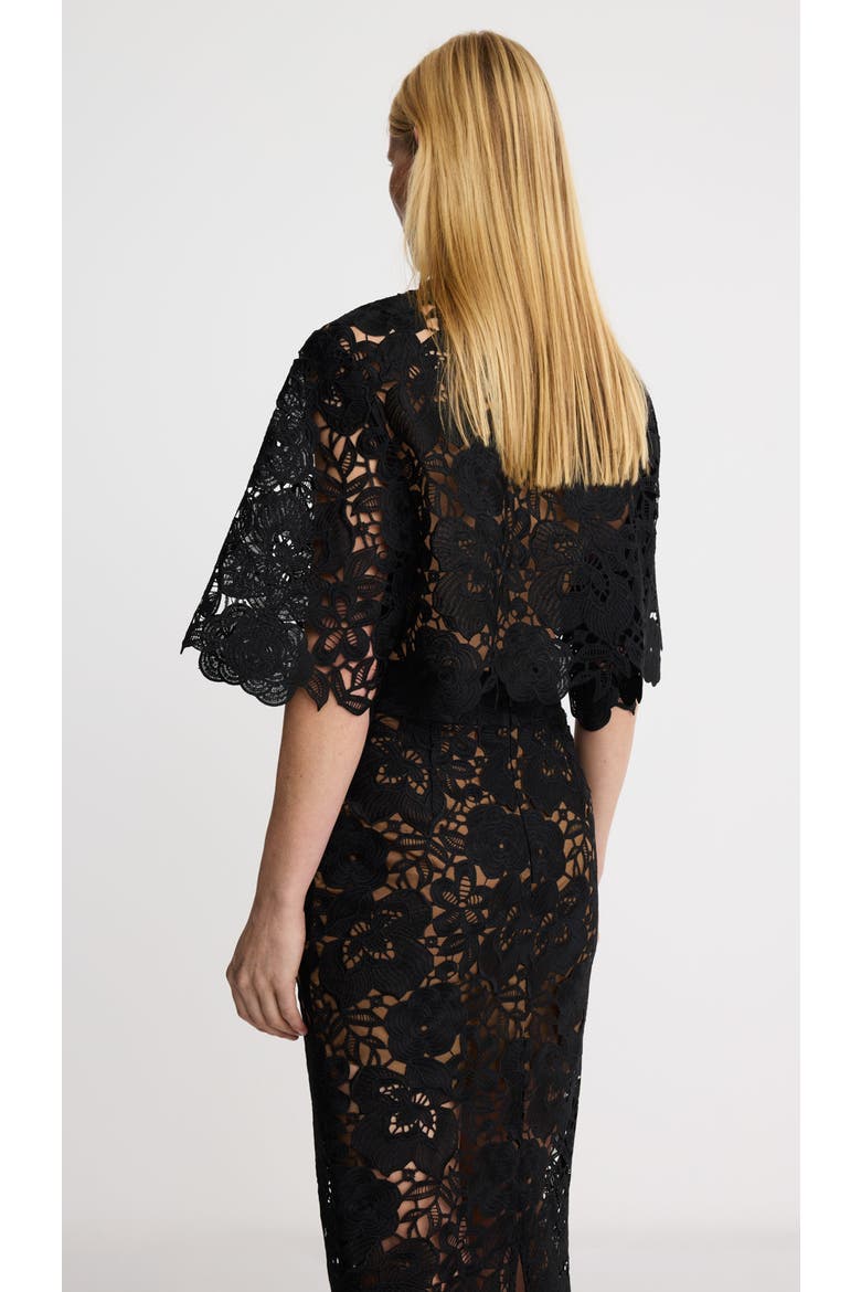 Lace Tee, Alternate, color, Black