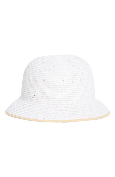 Sequin Straw Sun Hat