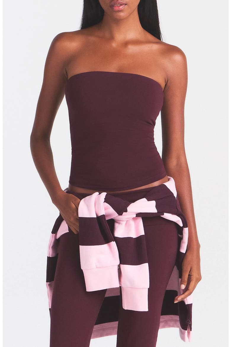Cotton Jersey Tube Top, Main, color, CURRANT