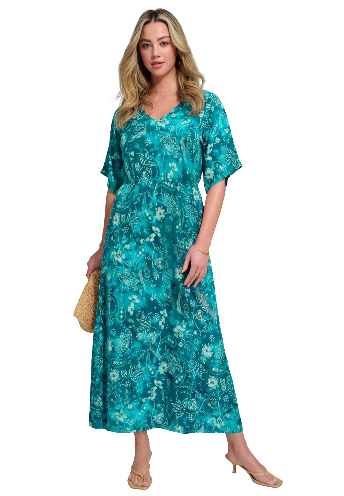 selected DEEP TEAL PAISLEY TIE DYE