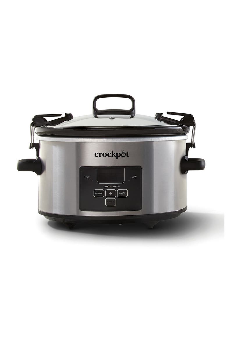 Programmable 4-Quart Cook & Carry Slow Cooker, Main, color, Stainless Steel